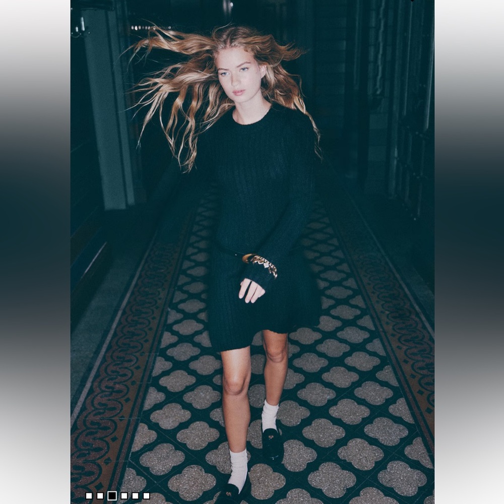 Rib knit dress